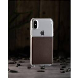 Nomad Case Clear Leather Brown iPhone X Xs