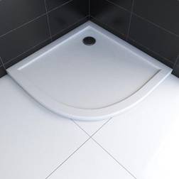 Receveur De Douche A Poser Extra Plat En Acrylique Blanc 1-4 De Cercle 90 x 90 cm