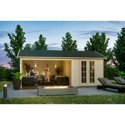 SKAN HOLZ Friggebod Tilburg 613x420 cm Natur (Byggnadsarea )