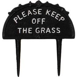 Gardenised Decorative Please Keep Off The Grass Post Ground