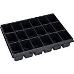 Bs Systems Insert pour petites pièces i-BOXX iB 72 l349xP265xH63mm polystyrène avec 18 cuvettes noir