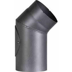 Firefix Ofenrohrbogen 45°,Ø 150 mm, grau fest mit Tür, Farbe: grau