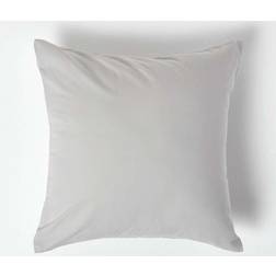 Homescapes Square Egyptian Thread Count Pillow Case Grey, Silver