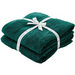 Catherine Lansfield Anti-Bacterial Cotton Sheet, Forest 2 Bath Towel Green