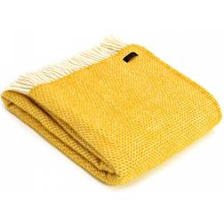 Tweedmill Textiles 100% Pure Wool Beehive Blankets Yellow
