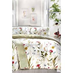 Dreams & Drapes Glade' Haind Painted Floral Print Duvet Cover Multicolour, Green