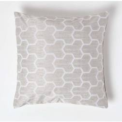 Homescapes Geometric Jacquard Cushion Cover Natural (45x45cm)