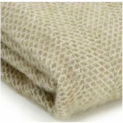 Pure New Wool British Made 150x183cm Blankets Beige