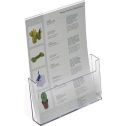 Helit Porte-Prospectus De Table DIN A4 Vertical Plastique Transparent Autonome