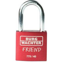 BURG WÄCHTER 39431 Cadenas 40.00 mm Fermeture Différente Rouge Avec Serrure Clé C304402