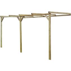 vidaXL Lean-To Pergola 2x4x2.2 m Wood Brown