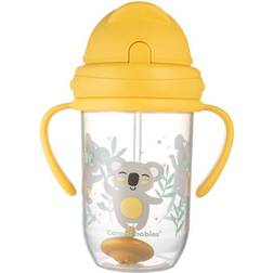 Canpol babies Tazza salvagoccia con cannuccia e peso Animali esotici 270 ml giallo, 6m