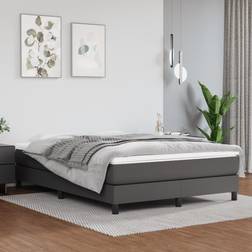 vidaXL de lit ensachés Gris 140x190x20 cm Similicuir Matelas à Ressorts