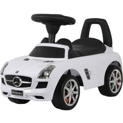 Buddy toys Gåbil Mercedes hvid/sort