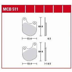 TRW Allround Organic Standard Harley Davidson Fx 1200 Super Brake