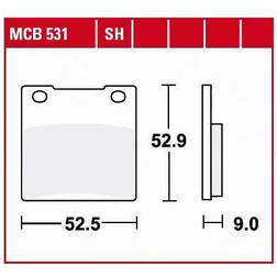 TRW Organic Allround MCB531 Juego De Pastillas De Freno