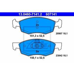 ATE Bremsbelagsatz, Scheibenbremse Vorderachse 13.0460-7141.2