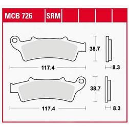 TRW Lucas Bremsbeläge organisch MCB726