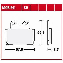 TRW Organic Allround MCB541 Kit De Plaquettes De Frein