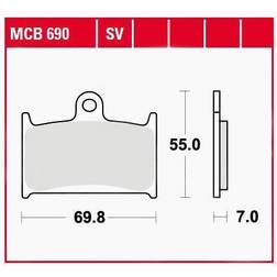 TRW Lucas Bremsbeläge Sintermetall Street MCB690SV