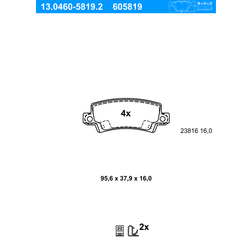 ATE Kit Pastiglie Freno 13.0460-5819.2