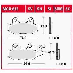 TRW Lucas Sintered Doublure MCB615SV