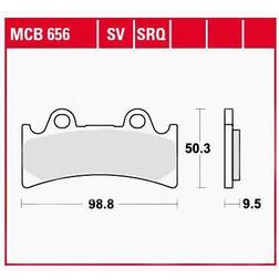 TRW Lucas Bremsbeläge Sintermetall Street MCB656SV 98,8x50,3