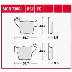 TRW Lucas Bremsbeläge organisch ECO MCB730EC