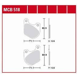 TRW Lucas Bremsbeläge organisch MCB518