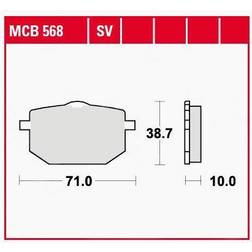 TRW Lucas Bremsbeläge organisch MCB568 71x38,7x10mm