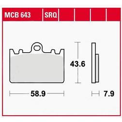 TRW Brake Pad Mcb643