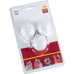 Trio Lighting LED-Leuchtmittel 3er Set 4W Tropfen E14 von Leuchten Glas weiß