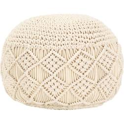 vidaXL Fait À La Main En Macramé 45 x 30 cm Pouf 45cm