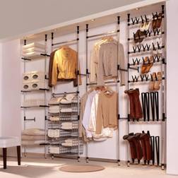 vidaXL Telescopic Boot with Rods Aluminium Shoe Rack