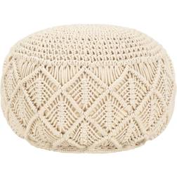 vidaXL Fait À La Main En Macramé 45 x 30 cm Pouf 45cm