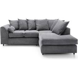 Abakus Direct Jumbo Cord L Shaped Sofa 212cm 3 Seater