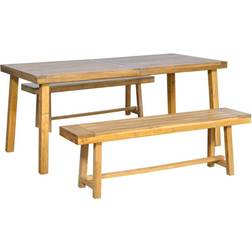 OutSunny 3 Pieces Garden Patio Dining Set