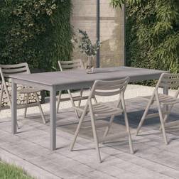 vidaXL Table De Jardin Gris 200x100x75 cm Bois d'acacia Solide