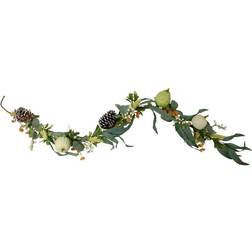 Northlight 5 ft. Unlit Harvest Gourds and Foliage Artificial Fall Garland