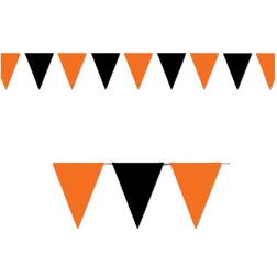 Beistle Party Decoration Orange & Black Outdoor Pennant Banner 17