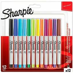 Sharpie Sæt med Fiberpenne Multifarvet 12 Dele 0,5 mm 12 enheder