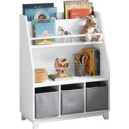 SoBuy Kids Bookcase Book Shelf Toy Shelf Storage Display Shelf Rack Organizer,KMB34-W