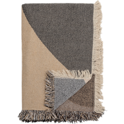 Bloomingville Decke, Tasja Throw Filz Braun, Beige, Natur (150x130cm)
