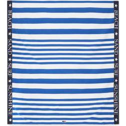 Lexington Striped Family strandhandduk Badlakan Vit, Blå