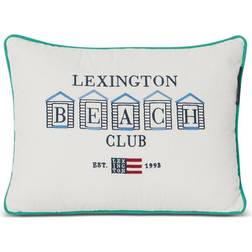 Lexington Beach Club Small Embroidered pudebetræk Komplet pyntepude Grøn, Hvid, Blå
