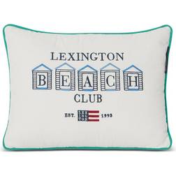 Lexington Beach Club Small Embroidered pudebetræk Komplet pyntepude Hvid, Blå, Grøn