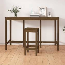 vidaXL 180 x 80 x 110 cm Massivt Fyrretræ Gyldenbrun Barbord