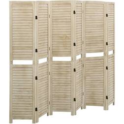 vidaXL 6-panels kejsertræ Rumdeler