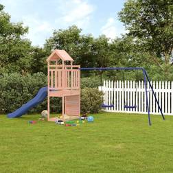 vidaXL Parque infantil de exterior madera maciza Douglas