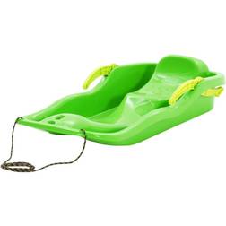 vidaXL Sledge with Brakes Green 87x40x18 cm Polypropylene